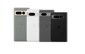 Google Pixel Devices over a white background.