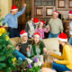 Happy big family is meeting for celebration New Year together at home. High quality photo